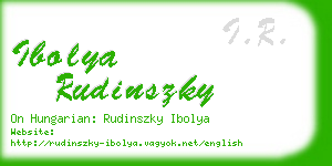 ibolya rudinszky business card